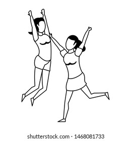 fitness sport exercise lifestyle, women doing stretching for workout, gym and yoga training cartoon vector illustration graphic design
