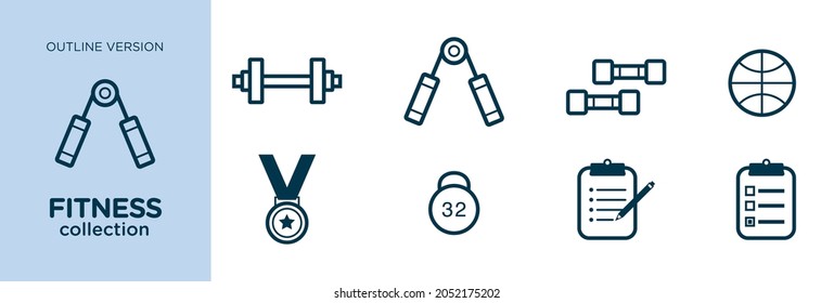 Fitness and Sport Icons Set 