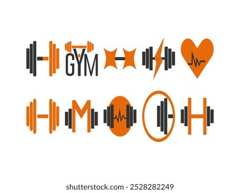 Fitness Sport Logo Collection Set 