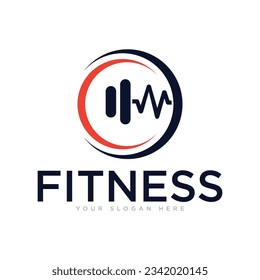 Ilustración del diseño del logotipo deportivo Fitness Sport