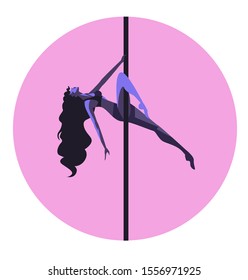 fitness sport pole dancer climbing 