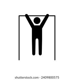fitness sport silhouette vector illustration in trendy style