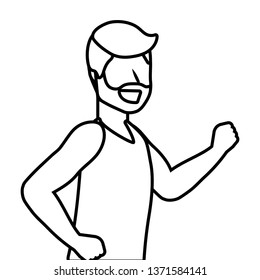 fitness sport train cartoon