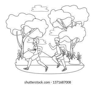 fitness sport train cartoon