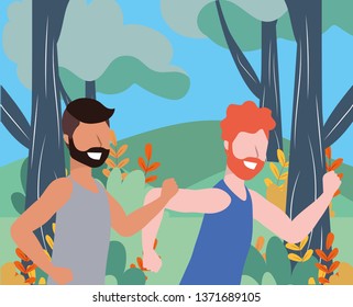 fitness sport train cartoon