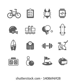 Fitness and Sport vector icons