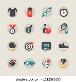 Fitness and Sport vector icons set