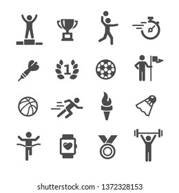 Fitness and Sport vector icons set