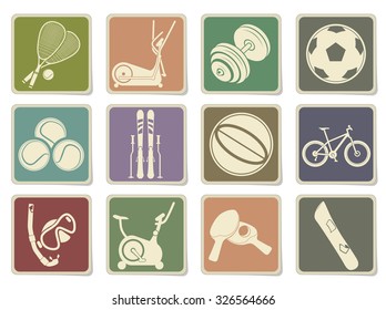 Fitness and Sport vector icons for web and mobile