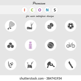 Fitness and Sport vector icons for web and mobile