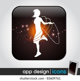 fitness and sports app icon for mobile devices