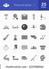 Fitness & Sports Grey Icons