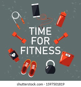 fitness sports over white background vector illustration