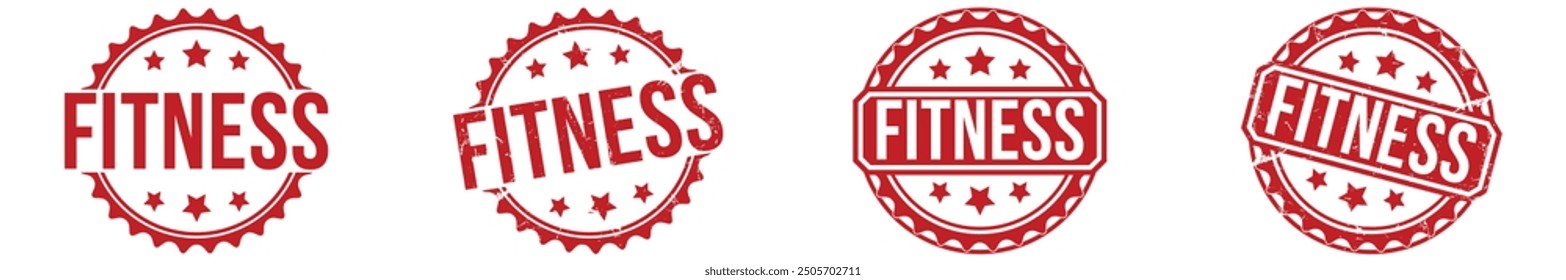 FITNESS stamp red rubber stamp on white background. FITNESS stamp sign. FITNESS stamp.