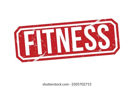 FITNESS-Stempel roter Gummistempel auf weißem Hintergrund. FITNESS-Stempelzeichen. FITNESS-Stempel.