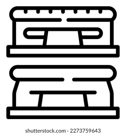 Fitness stand icon outline vector. Shop store. Intem seller