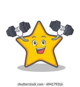 Fitness star character cartoon style