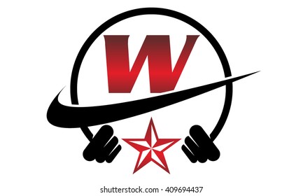 Fitness Stars Letter W
