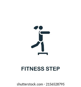 Fitness Step icon. Monochrome simple Fitness icon for templates, web design and infographics