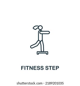 Fitness Step icon. Monochrome simple Fitness icon for templates, web design and infographics