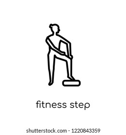fitness Step icon. Trendy modern flat linear vector fitness Step icon on white background from thin line Gym and fitness collection, editable outline stroke vector illustration