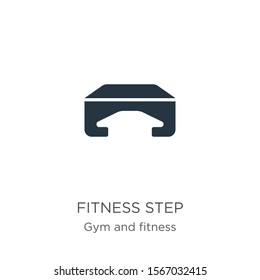 Fitness step icon vector. Trendy flat fitness step icon from gym and fitness collection isolated on white background. Vector illustration can be used for web and mobile graphic design, logo, eps10
