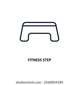 fitness step outline icon.  Thin line icon from gym and fitness collection. Editable vector isolated on white background