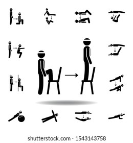 fitness, step up, chair icon. Element of fitness illustration. Signs and symbols icon can be used for web, logo, mobile app, UI, UX on white background