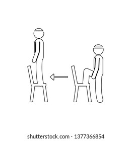 fitness, step up, chair outline icon. Element of fitness illustration. Signs and symbols icon can be used for web, logo, mobile app, UI, UX 