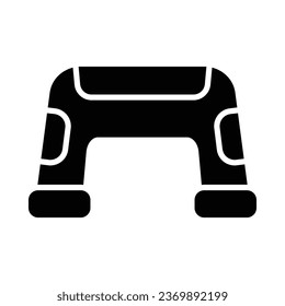Fitness Step Vector Glyph Icon For Personal And Commercial Use.

