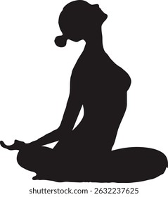 Fitness Stretch Silhouette Vector – Healthy Lifestyle Illustration Free Download