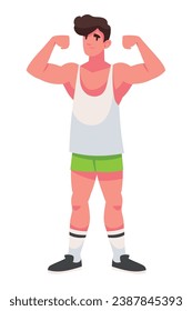 diseño de ilustraciones para hombre fuerte de fitness