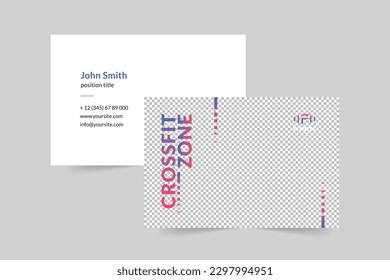 Fitness Studio business card template. A clean, modern, and high-quality design business card vector design. Editable and customize template business card