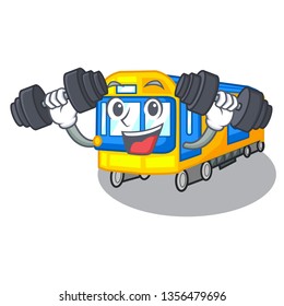 Fitness subway train in the shape characters