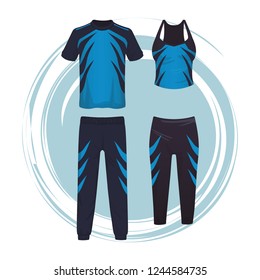 fitness suit clothes for male and female