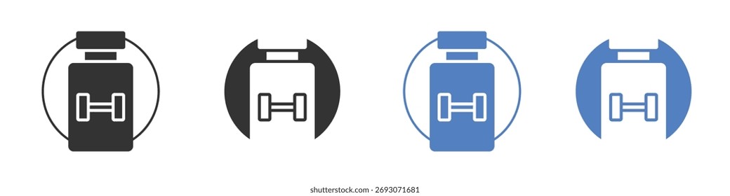Vetor de ícone de suplemento de aptidão. Design de ilustração do modelo de logotipo