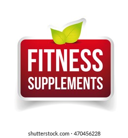 Fitness Supplements vector sign