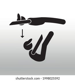 Fitness symbols. Sport exercise stylized people making exercise,or logo isolated sign symbol vector illustration,right icon in filled,thin line,outline and stroke style ,gradient black background