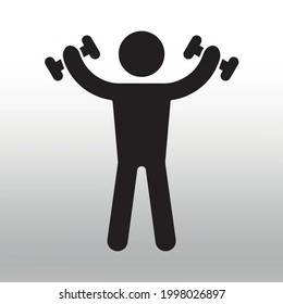 Fitness symbols. Sport exercise stylized people making exercise,or logo isolated sign symbol vector illustration,right icon in filled,thin line,outline and stroke style ,gradient black background