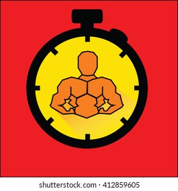 Fitness time icon