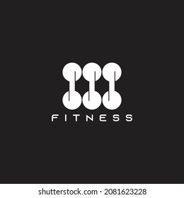 Fitness Tools Gym Group Simple Geometric Symbol Logo Vector