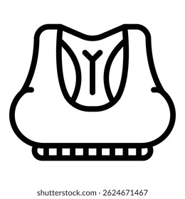Fitness top icon. Outline fitness top vector icon for web design isolated on white background