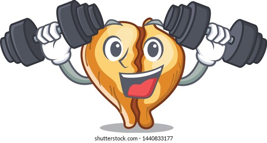 Fitness tortellini isolated with in the mascot