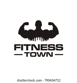 Fitness Town Logo Stock Vector (Royalty Free) 790434661