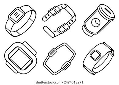 Fitness Tracker Art Minimalist Line Art Illustration Examples Guide