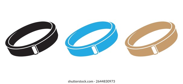 fitness tracker band silhouette vector illustration.