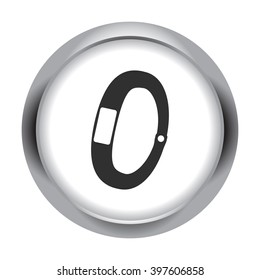 Fitness tracker bracelet simple icon on round background