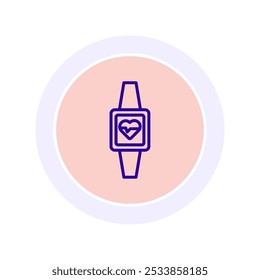 Fitness Tracker color circle icon , vector, pixel perfect, illustrator file