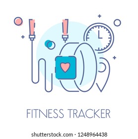 Fitness Tracker Flat Icon