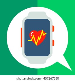 Fitness tracker flat icon